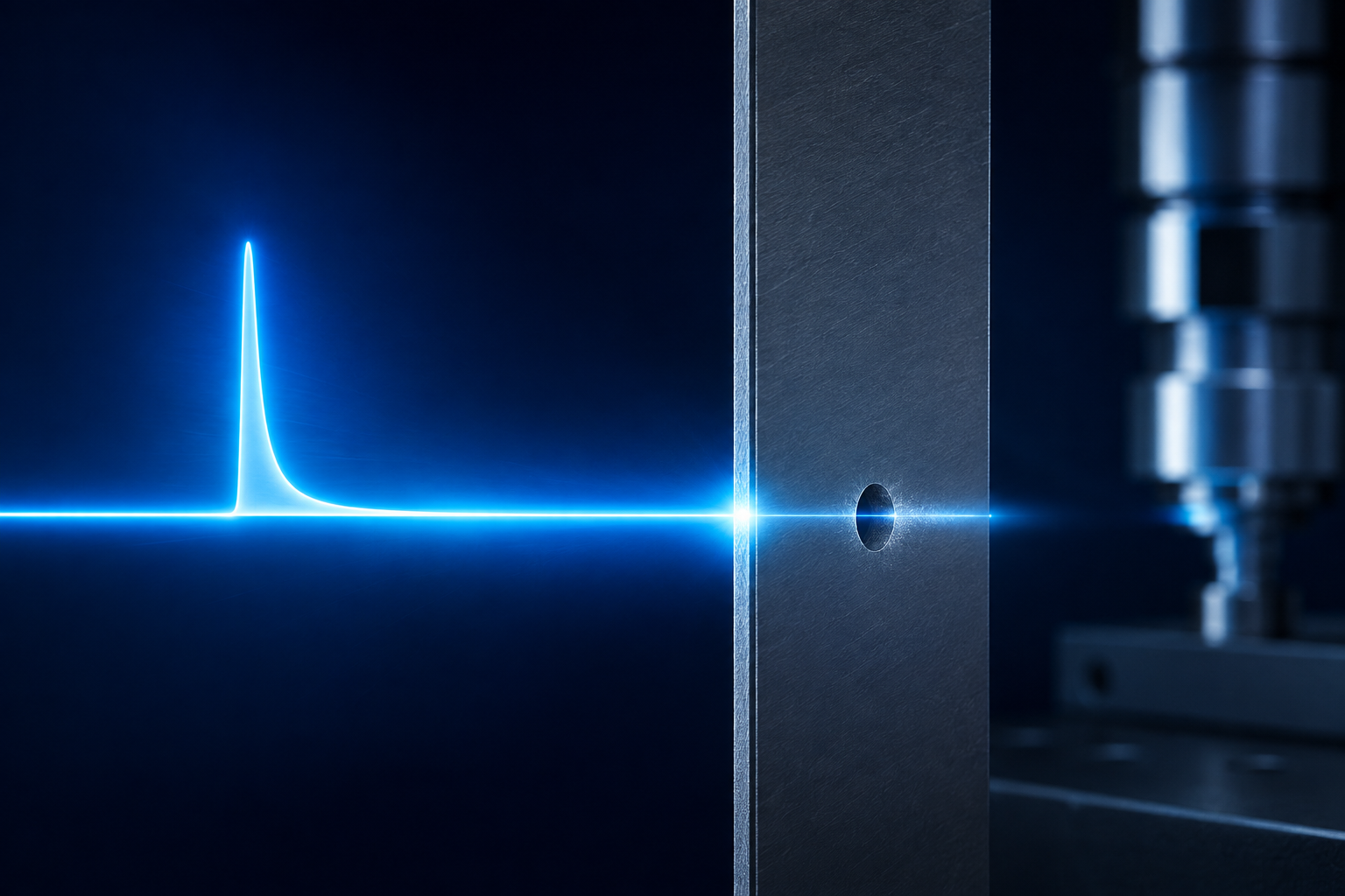 Sharp-front picosecond pulse drilling a clean micro-hole