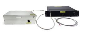 Compiler laser with power unit and optical fiber